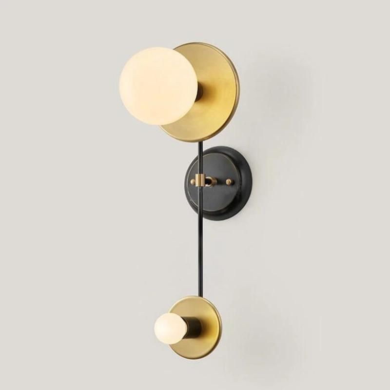 Minimalist Style Bedside LED Wall Lamp Creative Retro Brass Living Room Restaurant Wall Sconce (WH-OR-147)