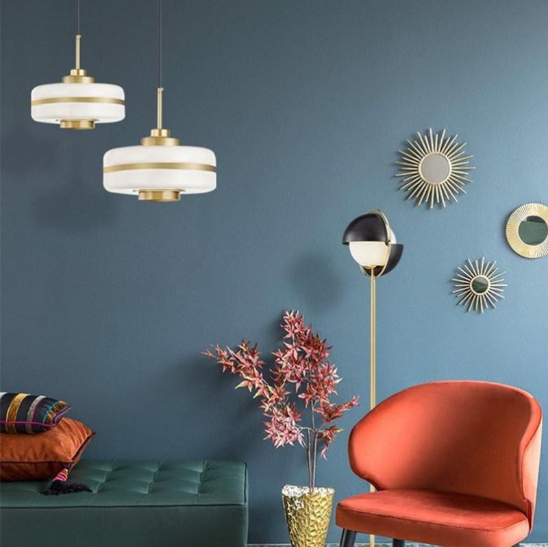 Modern Glass Pendant Lights Nordic LED Kitchen Lamps Living Room Circular Industrial Home Pendant Lamp (WH-AP-113)