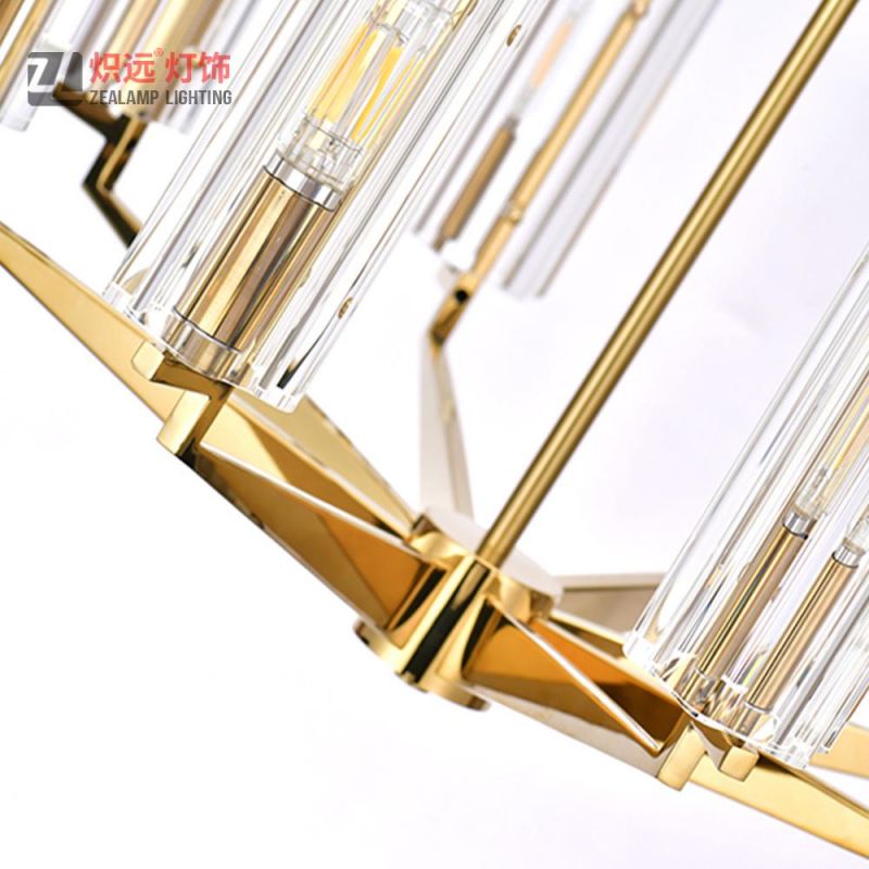 New Style Stainless Steel and Glass Shade Pendant Lamp