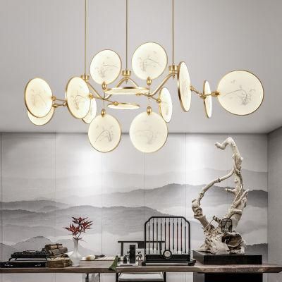 Chinese Style Fan Shape Pendant Lamp restaurant Chandlier Bedroom Lamp