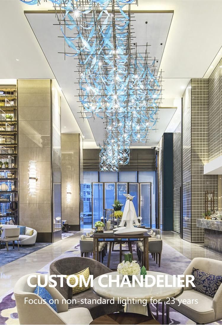 New Listed Villa Commercial Show Room Large Luxury Glass Custom LED Chandelier Light