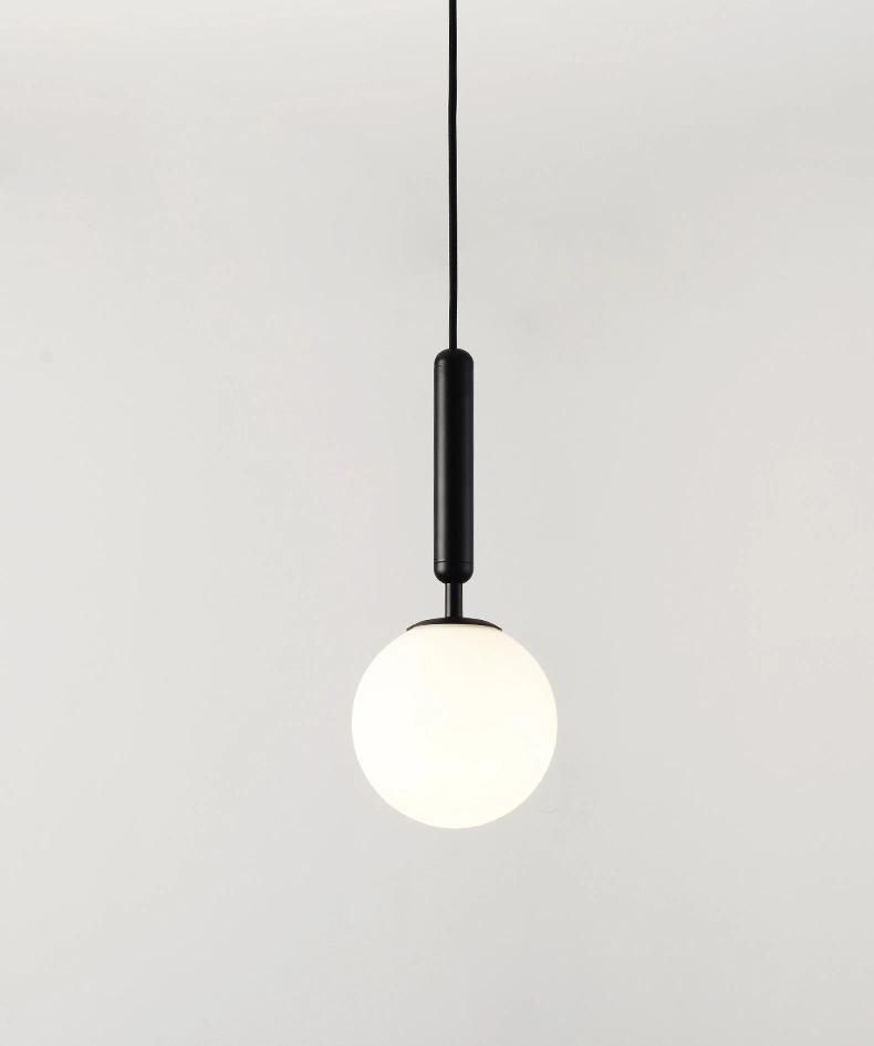 Modern Glass and Brass/Black Hanging Pendant Light for Dining Room