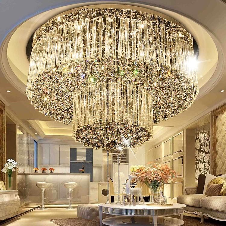 Luxury Crystal Lounge Ceiling Lights for Indroom Home Project Lighting Fixtures (WH-CA-08)