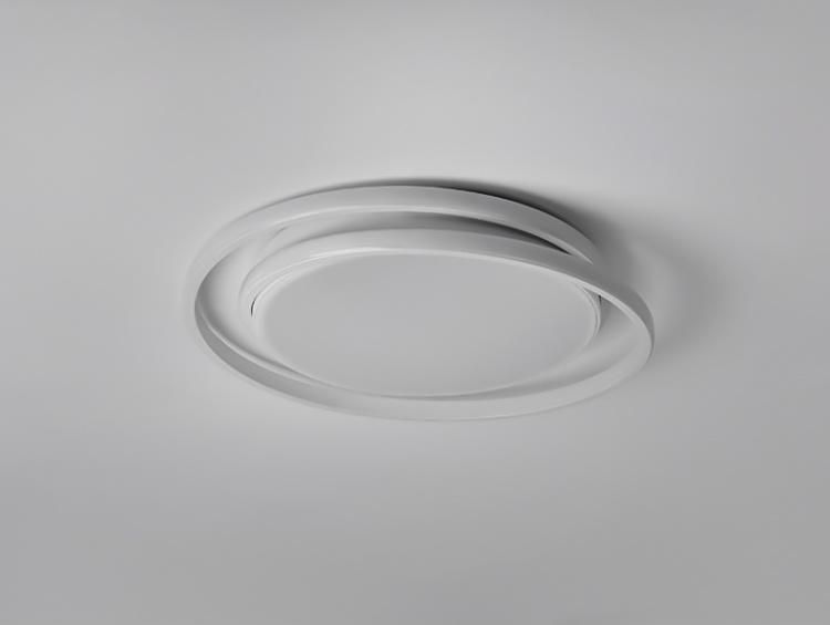 Modern Decorative LED Ceiling Lamp Light with Black and White Double Frame, Good for Living Room, Bedroom, Corridor