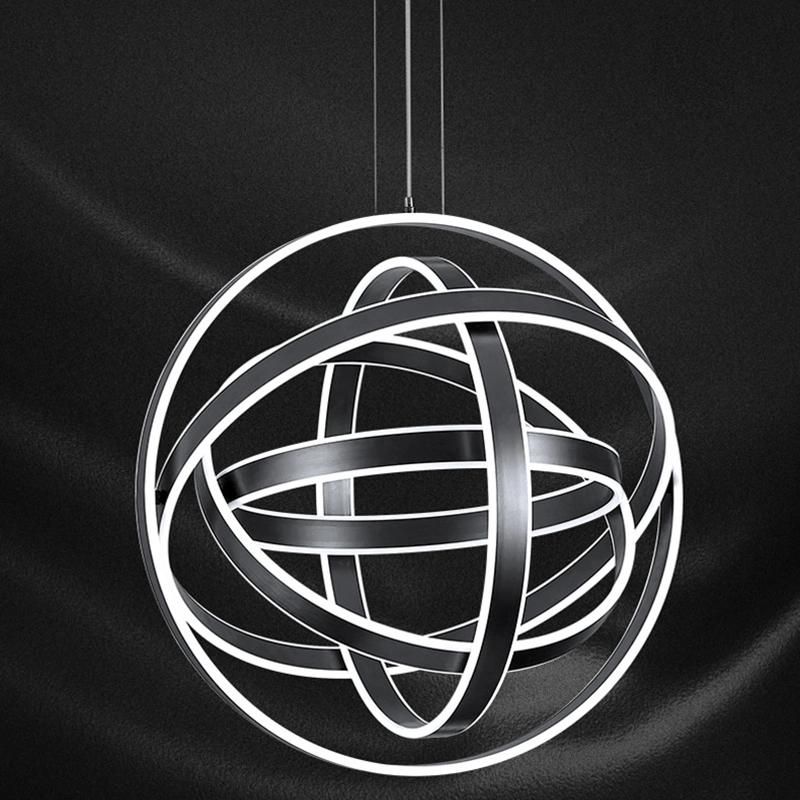Modern Spherical Chandelier Hotel Lobby Restaurant Chandelier Pendant Lamp Light