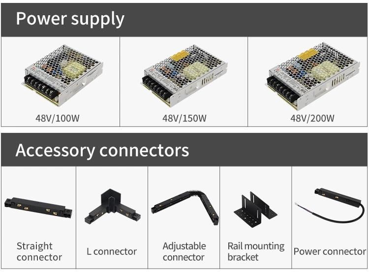 New Design Magnetic Track Light 48V LED Track Lighting System