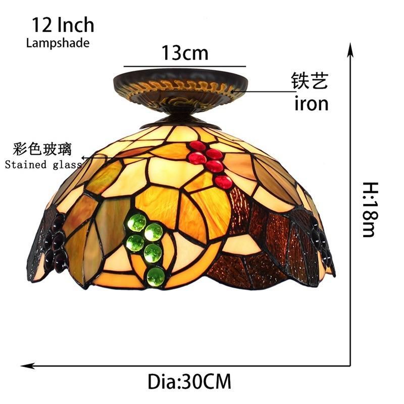 Tiffany Lamp Style Indoor Home Living Room Bedroom Kitchen Yewllo Industrial Chandelier (WH-TA-20)