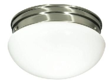 Simple Round UL Glass Ceiling Lamp with Brushed Nickel Finish