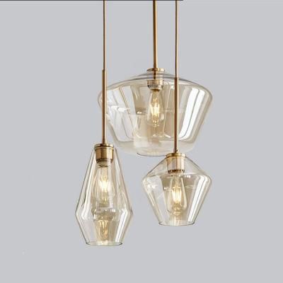 Smoked Glass Pendant Light for Indoor Kitchen Dining Room Decoration (WH-GP-03)