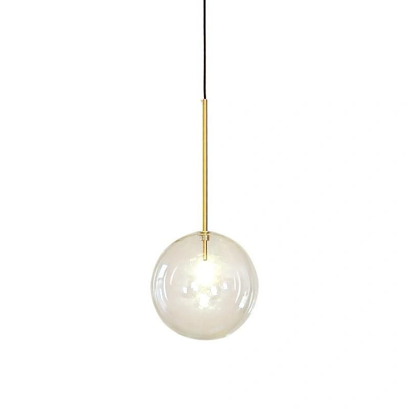 Post-Modern Clear Glass Pendant Lights Dimmable G4 Dining Room LED Suspend Lamp Gold/Chrome LED Pendant Light (WH-AP-196)