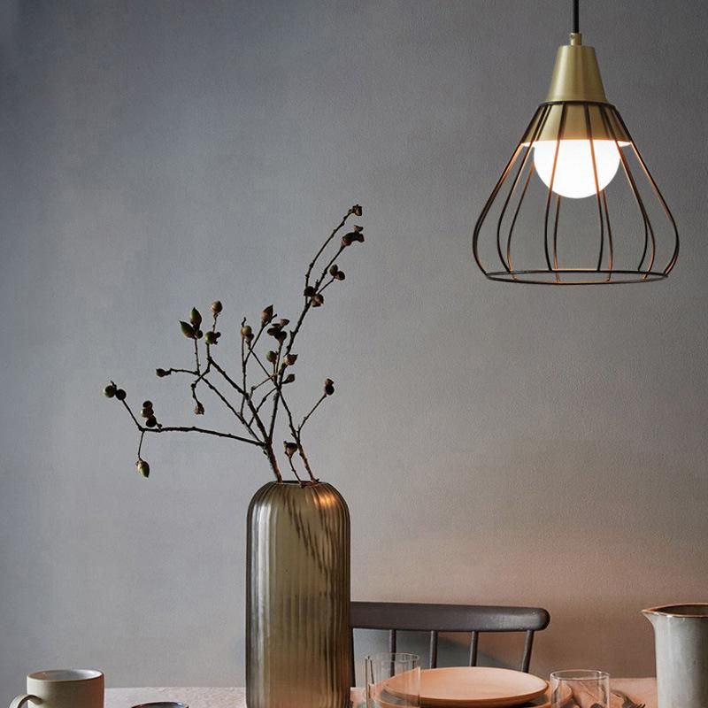 Nordic Metal Pendant Light Bar Study Stairs Svend Scandinavian Modern Birdcage Chandelier (WH-AP-312)