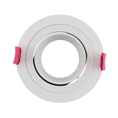 White Round Tilt Lighting Fixture GU10 MR16 Downlight Housing Holder (LT2304B)