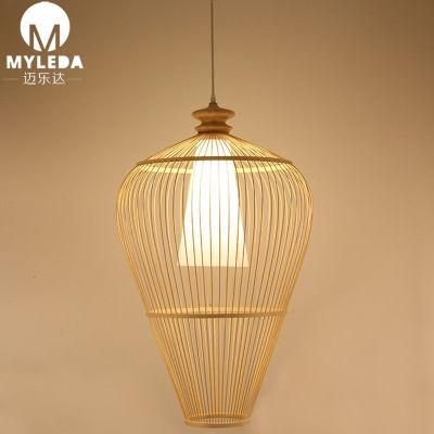 Bamboo Lantern Wood Decoration Hanging Light Fixture Chandelier