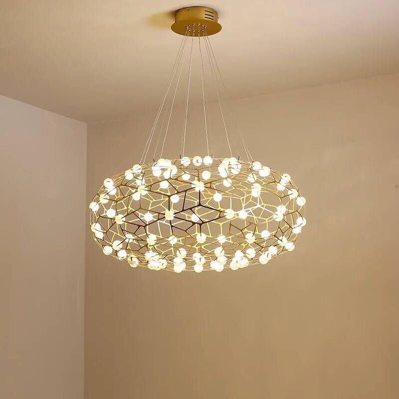 Project Stainless Steel Mesh Shade Pendant Light SMD LED Chandelier Lamp