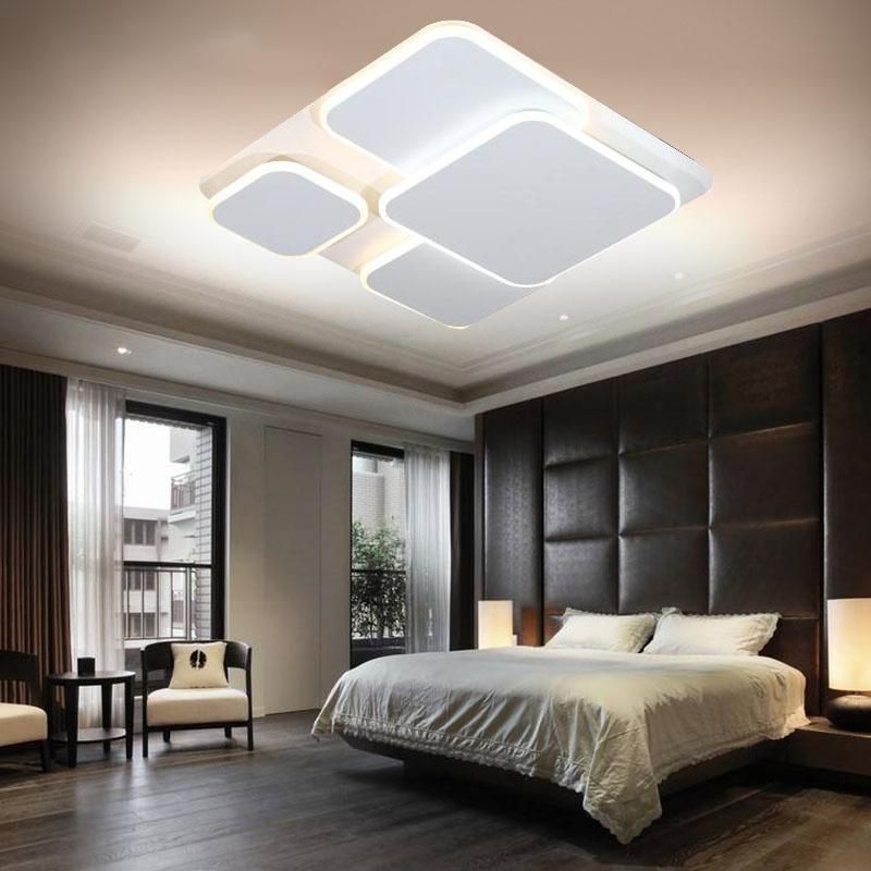 Modern Simple Bedroom LED Ceiling Lamp Living Room Dining Room Square Lamps