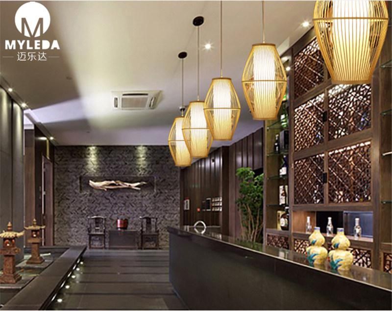 Indoor Lighting Pendant Lamp with Bamboo for Restaurant Decoration