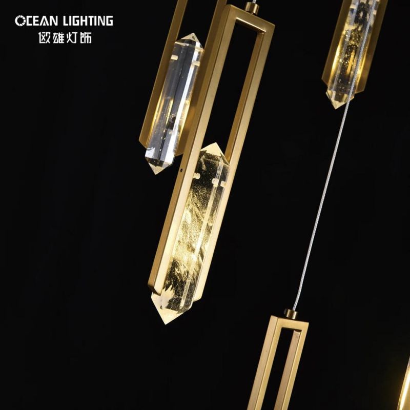 LED Clear Beauty Crystal Hanging Lamp Modern Pendant Stair Lighting