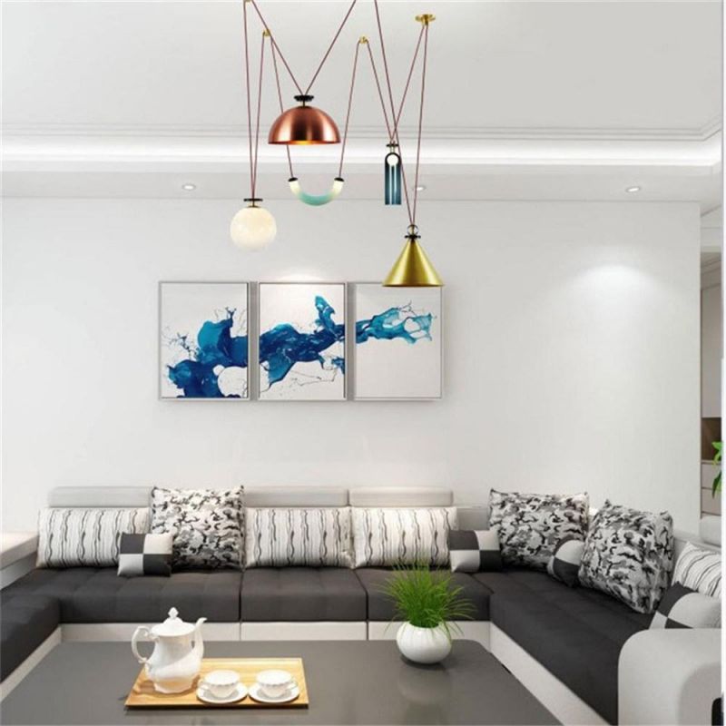 Simple Iron Glass Pendant Lights Cafe Dining Room Nordic Metal Light Fixtures Restaurant Bedroom Hanglamp