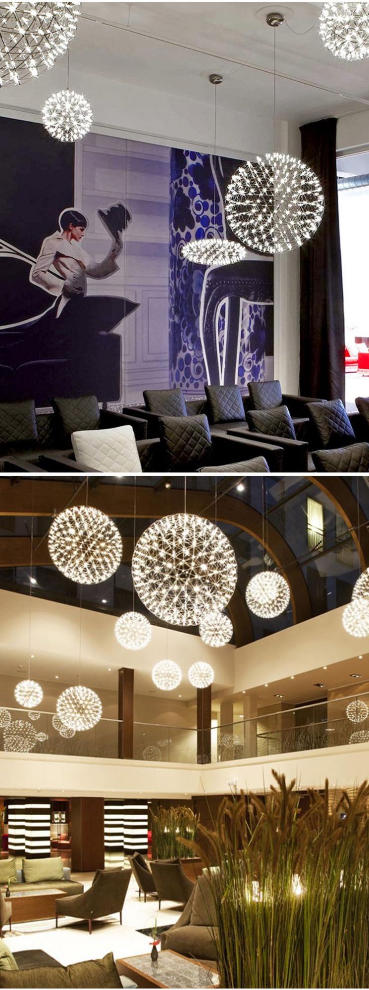 Modern Decorative Dining Room Bedroom Hall Luminous Pendant Light Round Luminous LED Chandelier