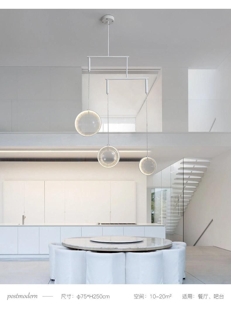 Art Decor Nordic Designer Convex Lens Glass LED Pendant Lights (WH-GP-88)