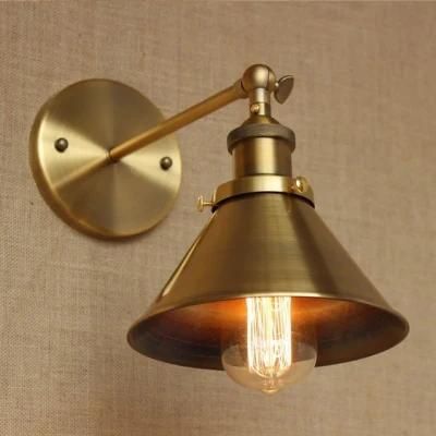 Wrount Iron Brass Vintage Wall Lamp Light for Cafe Room Edison Brass Wall Lamp (WH-VR-105)
