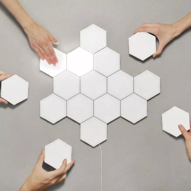 Creative Atmosphere Modular Assembly Smart Touch Sensitive Hexagonal Wall LED Night Lamp