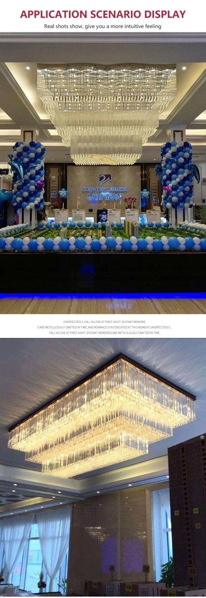 Decoration Staircase Wedding Villa Custom Luxury White Gold Ceiling Chandelier Lamp