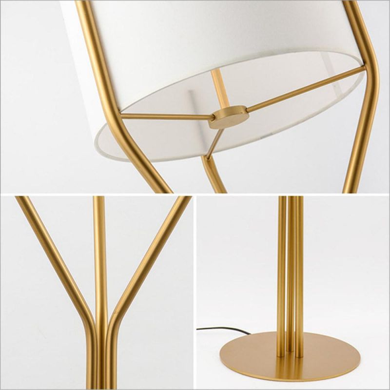 Hotel Project Modern Standing Lighting Floor Lamp with Fabric Shade