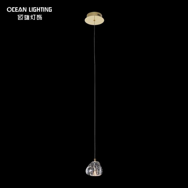 Golden Warm Lighting 3000K Spherical Metal 1*3W Crystal Chandelier Luxury
