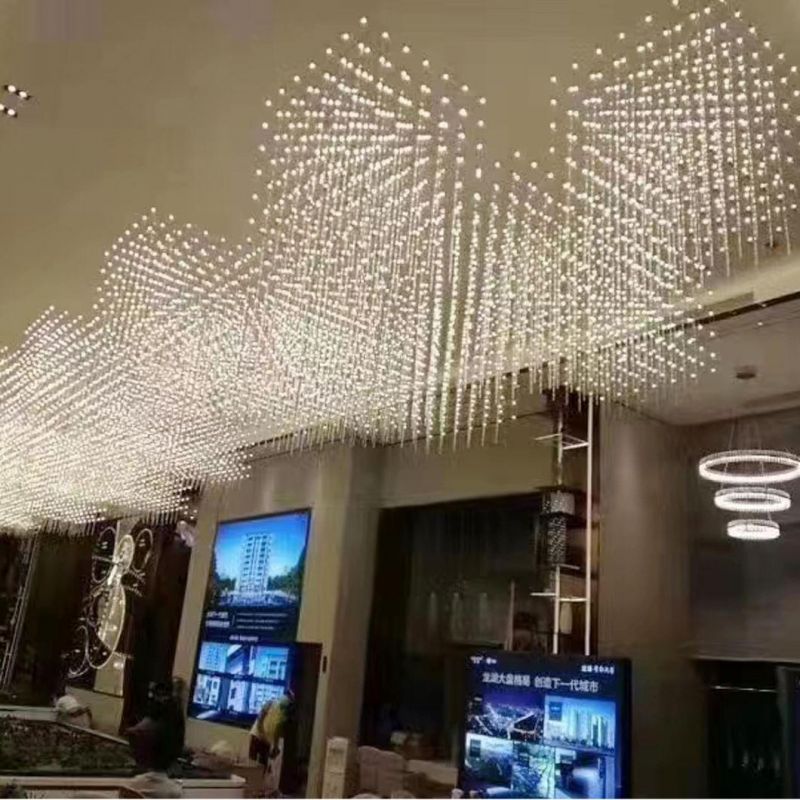 New Modern Villa Light Spark Ball Stars Diamond Chandelier