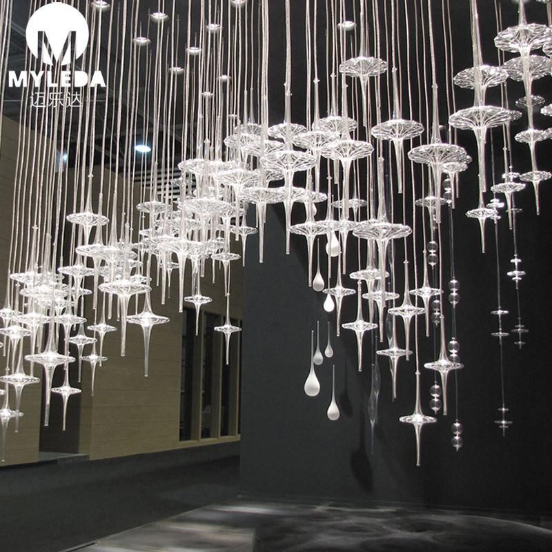 Hanging Suspension Glass Chandelier Lighting for Hotel Lobby