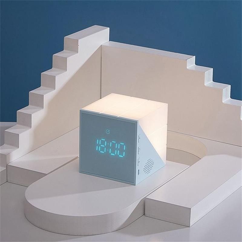 Colorful LED Small Night Light Alarm Clock Fashion Alarm Clock
