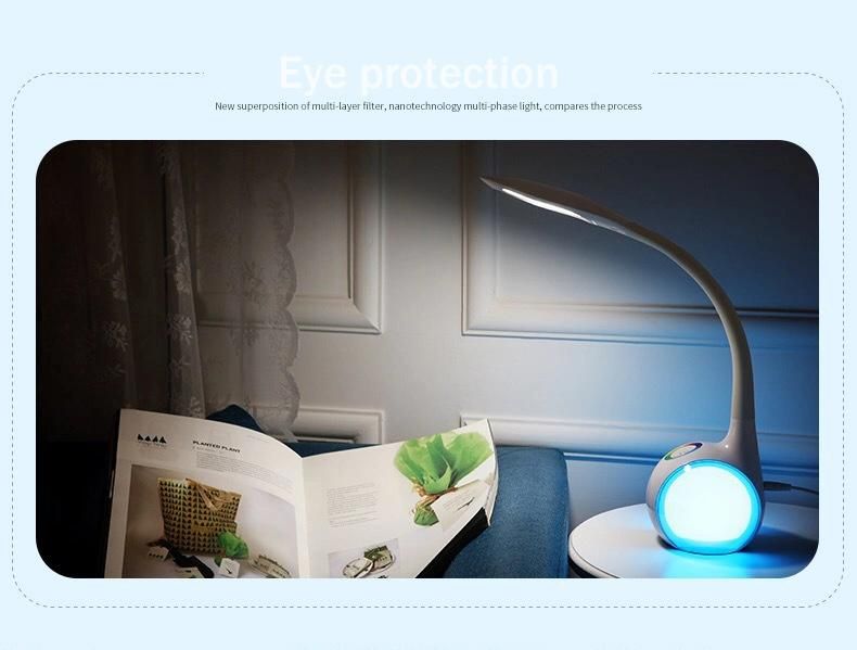 Soft UV Free Light Colour Changing Base Touch Sensitive Eye Protected Touch Automatic Night LED Table Lamp