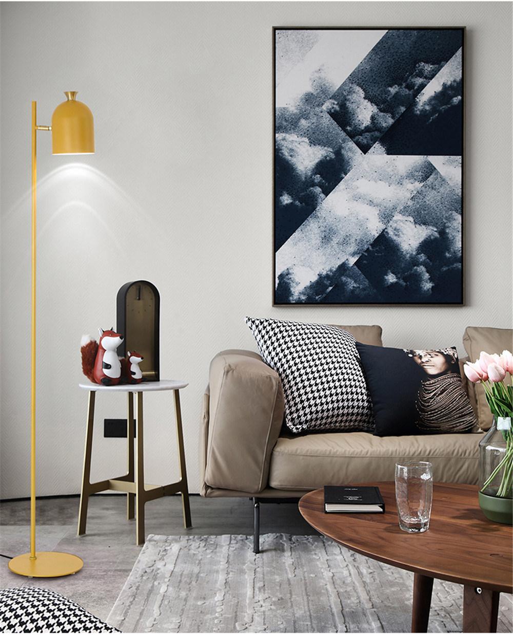 Macaroon Floor Lamps for Living Room Bedroom Study Desk Floor Light Creative Macaron Wrought Iron Vertical Standing Lamps