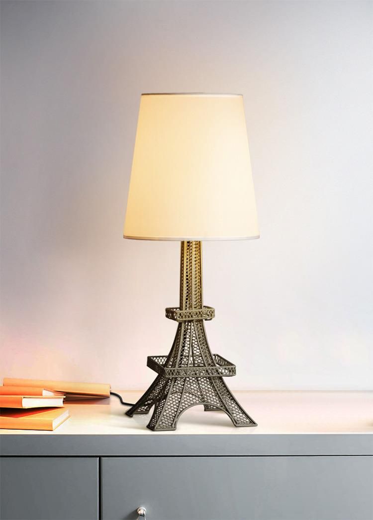 Eiffel Tower Table Lamp Living Room Dining Room Iron Lighting Table Lamp European Postmodern Bedside Night Lamp Table Lamp