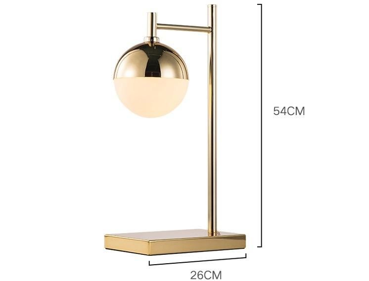 Building Materials Decoration Luxurious Golden Metal Ball LED Table Lamp for Hall, Lounge, Sitting Room Zf-Cl-029