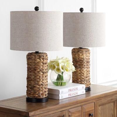 Home Decoration Lights Rattan Desk Table Lamp for Hotel Office Living Room