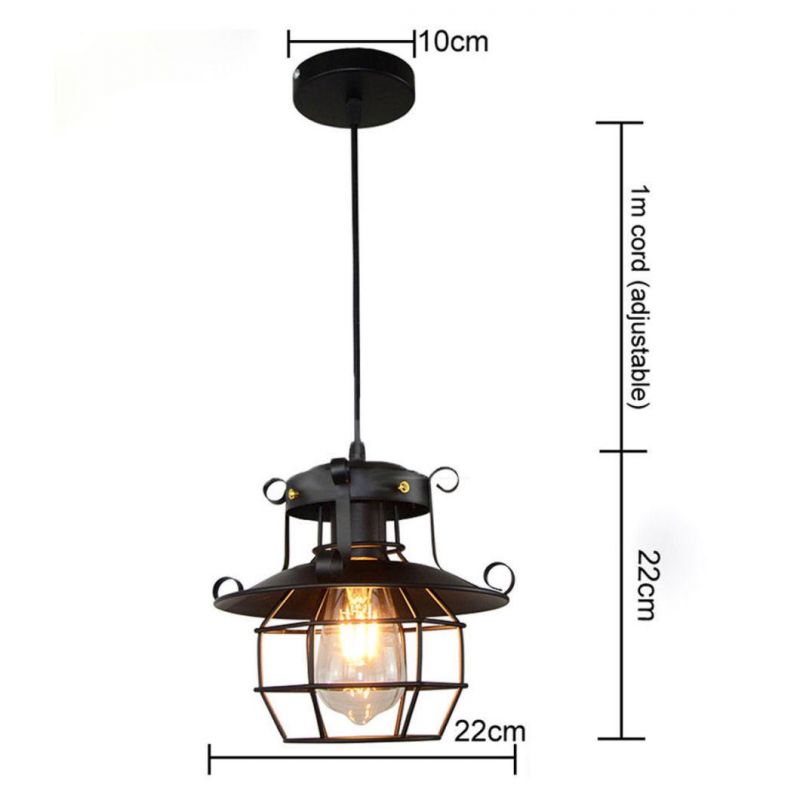 Vintage Pendant Light Cage Edison Nordic Retro Loft Lamp Home Decoration Metal Pendant Light (WH-VP-105)