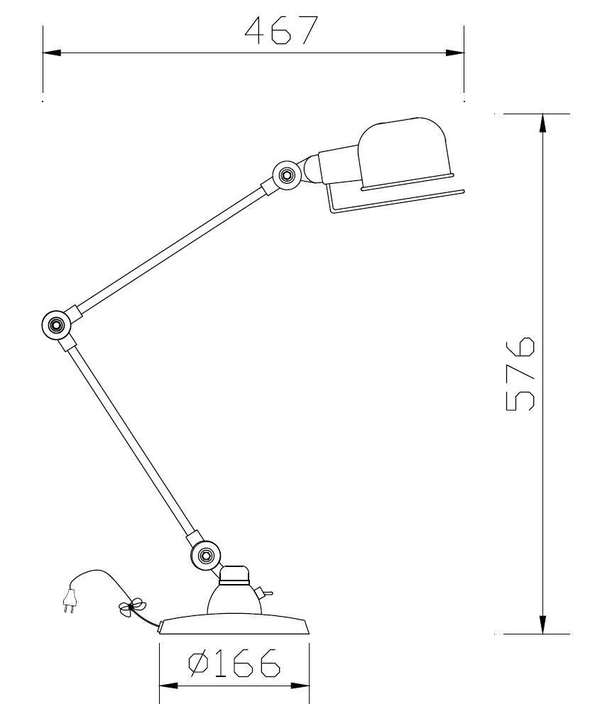 Long Swing Arms Adjust Foldable Desk Study Table Lamp Industry Light for Hotel