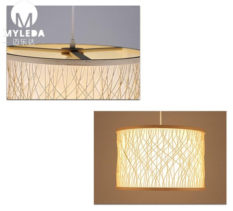 Retro Hotel Corridor Classic Wooden Cloth Cover Chandelier of Home