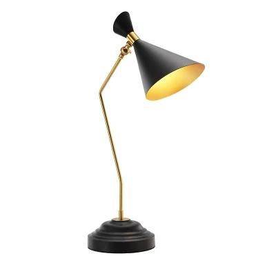 Iron Gold Inside Black Outside Table Lamp Nordic Personality Lamps Fixture for Bedroom Study