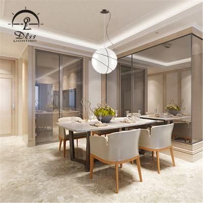 Contemporary Style Single Glass Globe Pendant Lamp for Restaurant