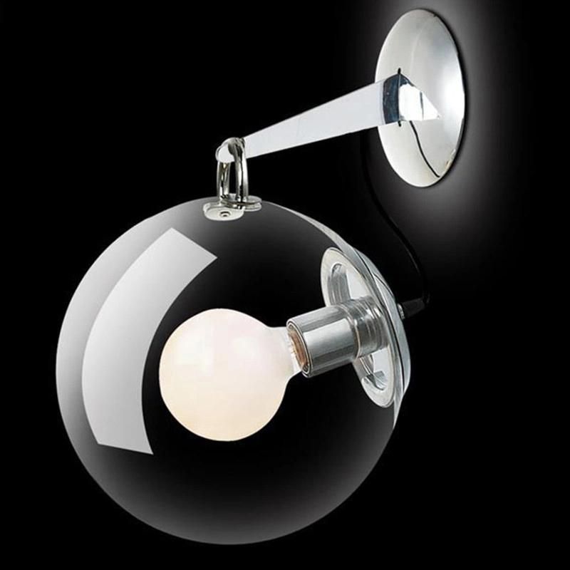 Individual Art Glass Wall Lamp Modern Creative Study Round Ball Bedroom Bedside Light