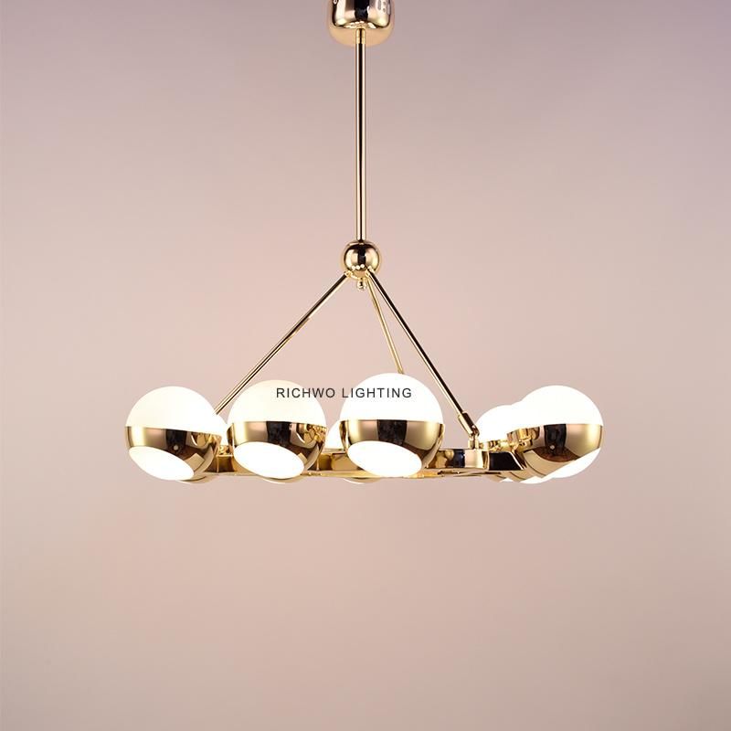 Postmodern Guest Restaurant Personality Molecular Chandelier Creative Simple Fashion Glass Ball Lying Lamp Nordic Bar Round Lamp