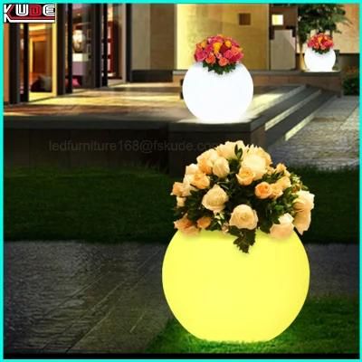 Plastic Flashing Light up Entrance Flower Pots Outdoor Floor Lamps