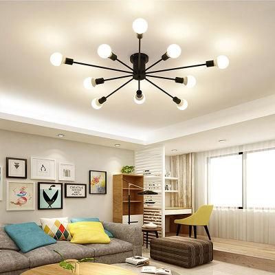 Retro Spider Chandelier 6/8/10 Sockets Lighting Vintage Dining Room Living Room Black Chandelier (WH-VP-56)