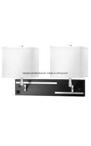 UL Double Wall Lamp with Pure White Square Shade