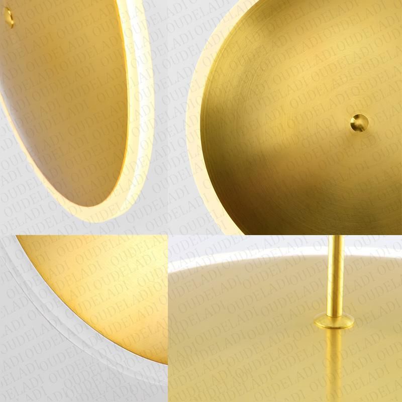 Nordic Iron Pendant Light Gold Lights Creative Round Lights Restaurant Bedroom Living Room LED Pendant Lamp (WH-AP-114)