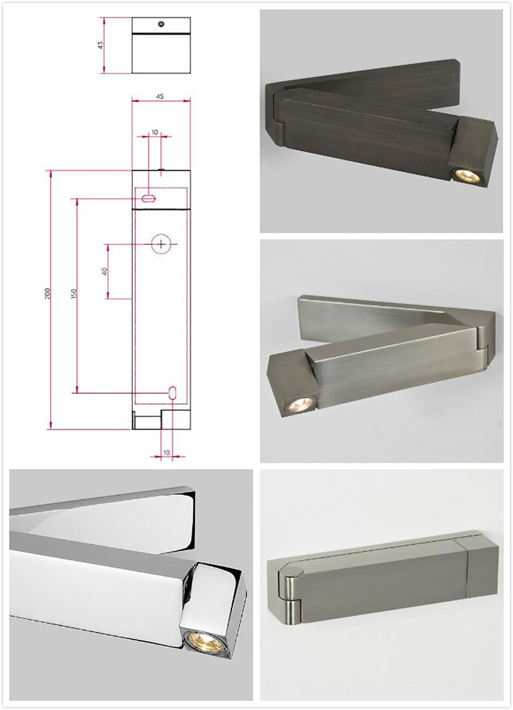 Zhongshan Factory Hotel Bedroom Headboard Flexible Decoration Wall Light