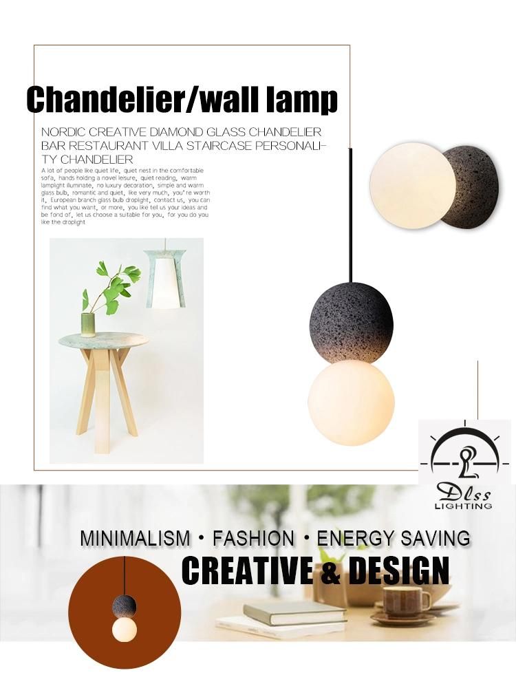 Indoor Decorative Fashion Simple White Glass Lampshade G9 Pendant Light